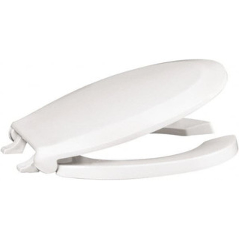 Centoco 16-3/4 Inch Long, 1-3/4 Inch Inside Width, Polypropylene, Regular, Open Front with Cover, Toilet Seat 14 Inch Outside Width, Residential, Commercial, Health Care, Industrial, Institutional Installation, White 460STS-001 – 92907534