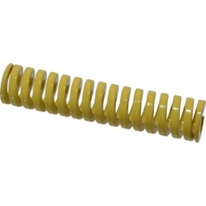 Danly 1 Hole Diam, 1/2 Rod Diam, 4-1/2 Free Length, Yellow Die Spring 46.2 Lb Max Deflection, 1.12 Max Deflection, Extra Heavy Duty, Chromium Vanadium Steel 9-1618-36 – 76016906