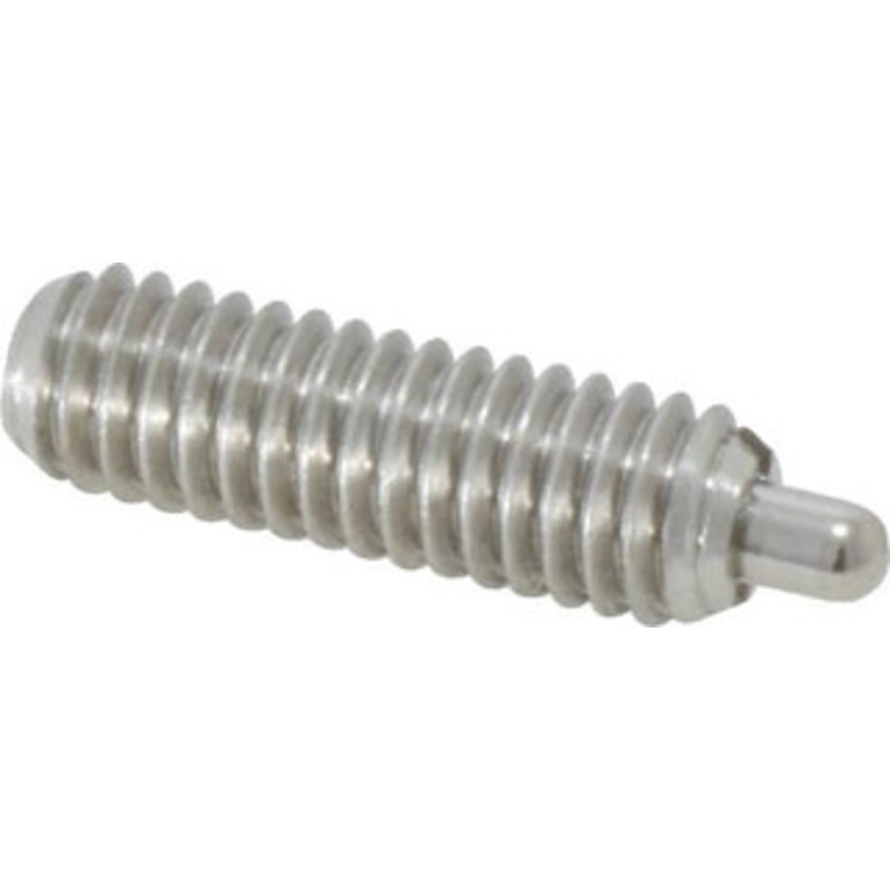 Vlier 5/16-18, 1 Thread Length, 3/16 Plunger Projection, Stainless Steel Threaded Spring Plunger 0.133 – 0.135 Max Plunger Diam, 1 Plunger Length, 3 Lb Init End Force, 15 Lb Final End Force SSS56 – 62117338
