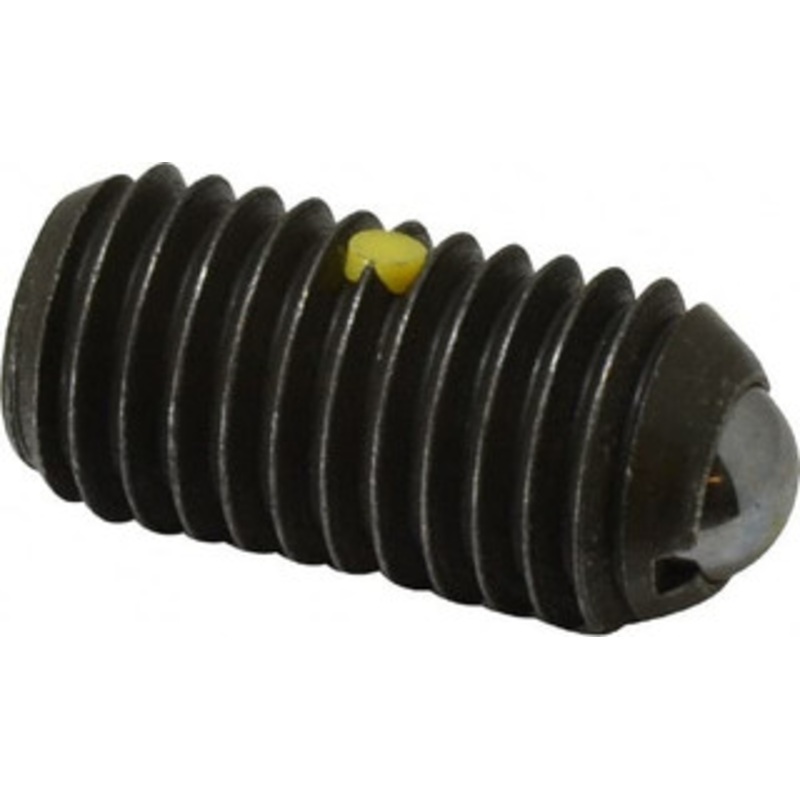 Vlier 5/8-11, 0.375 Ball Diam, 1.25 Body Length, 0.096 Max Ball Reach, Threaded Ball Plunger Steel Body, Stainless Steel Ball, 9 Lb Initial End Force, 18 Lb Final End Force, Locking Element PHB62P – 05138011