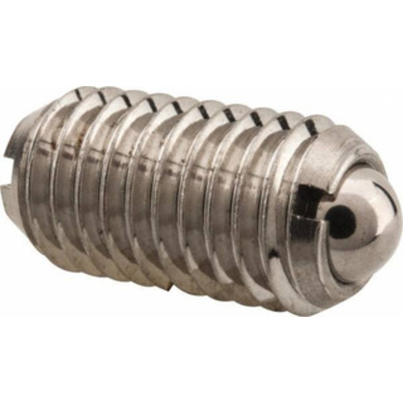 Vlier M10x1.5, 6mm Ball Diam, 19mm Body Length, 2mm Max Ball Reach, Threaded Ball Plunger Stainless Steel Body, Stainless Steel Ball, 13.49 Lb Initial End Force, 20.23 Lb Final End Force, Locking Element SBMH10N – 62122247