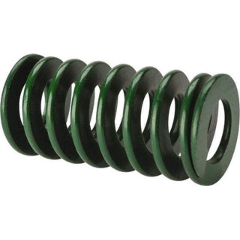 Associated Spring Raymond 40mm Hole Diam, 20mm Rod Diam, 3 Free Length, Green Die Spring 1890 N Max Deflection, 30mm Max Deflection, Light Duty, Chromium Alloy Steel 203-712 – 67899039
