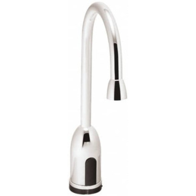 Speakman Surface Mounted Electronic & Sensor Faucet with External Mixer Powered by AC Only, Gooseneck Spout, 8 Mounting Centers, Lead-Free, For Use with Potable Water Applications S-9201-CA-E – 78754488