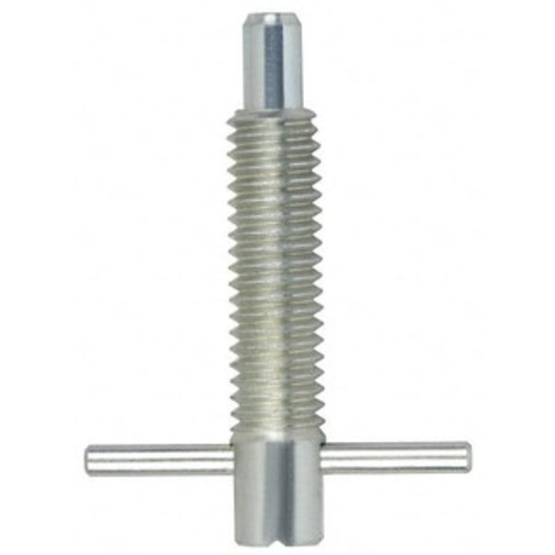 Vlier M6x1.0 Thread, 1 Body Length, 1/4 Plunger Projection, 0.16 Plunger Diam, Steel, Locking T Handle Plunger 0.8 Thread Length, 1.1 Handle Length, 1.1 Plunger Length, 1 Lb Initial End Force, 2-1/2 Lb Final End Force FRTM6 – 87881009