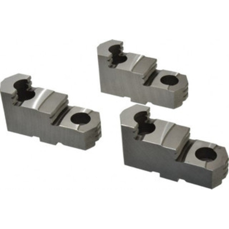 Bison 12 Max Chuck Diam Tongue & Groove Hard Lathe Chuck Top Jaws Steel, 1.457 OAW x 4.331 OAL x 2.165 OAH 7-883-312 – 08579609