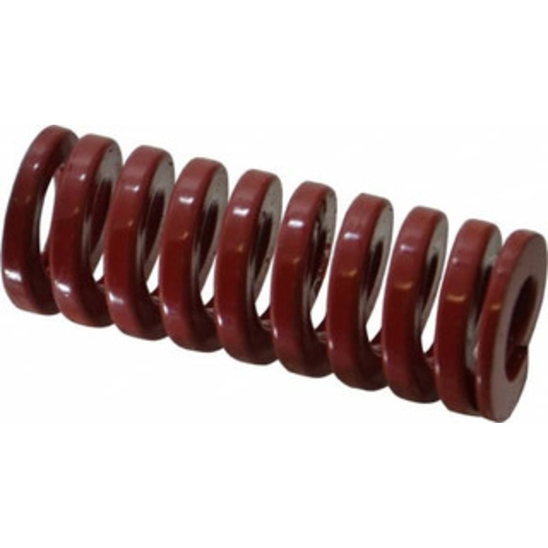 Danly 1 Hole Diam, 1/2 Rod Diam, 2-1/2 Free Length, Red Die Spring 69.1 Lb Max Deflection, 0.76 Max Deflection, Heavy Duty, Chromium Vanadium Steel 9-1610-26 – 76014869