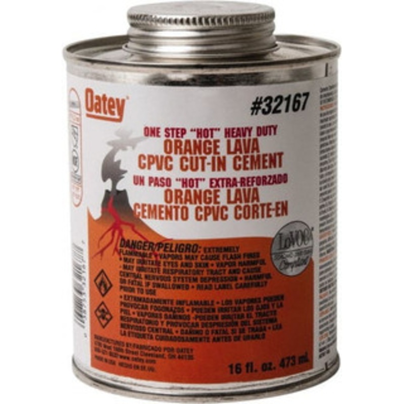 Oatey 16 oz All-Purpose Medium Bodied Cement Orange, Use with PVC & CPVC 32167 – 30195564