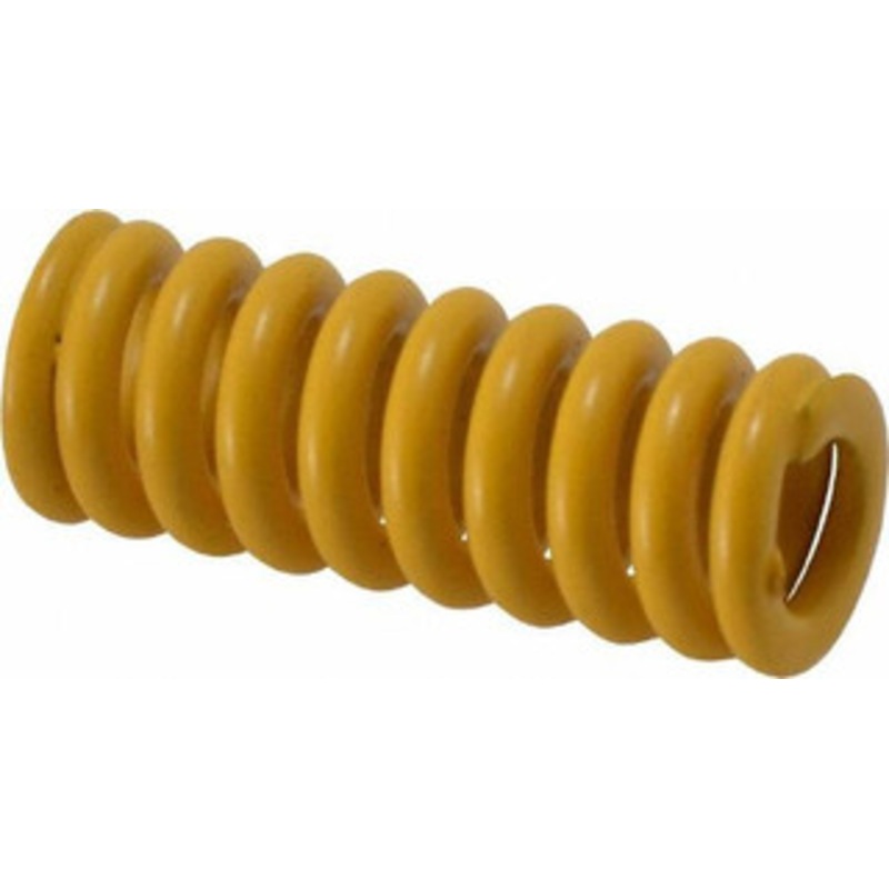 Associated Spring Raymond 12.5mm Hole Diam, 6.3mm Rod Diam, 1-1/4 Free Length, Yellow Die Spring 351.2 N Max Deflection, 8mm Max Deflection, Extra Strong, Chromium Alloy Steel 206-205 – 67901512