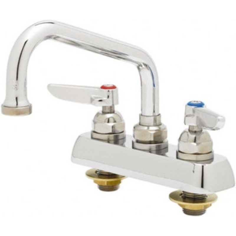 T&S Brass Standard, 2 Way Design, Deck Mount, Workboard Deck Mount Faucet 6 Inch Spout, Lever Handle B-1110 – 32071888