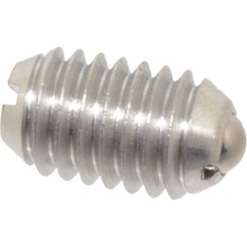 Vlier 3/8-16, 0.188 Ball Diam, 0.625 Body Length, 0.048 Max Ball Reach, Threaded Ball Plunger Stainless Steel Body, Stainless Steel Ball, 6 Lb Initial End Force, 21 Lb Final End Force SSBH58 – 62121686