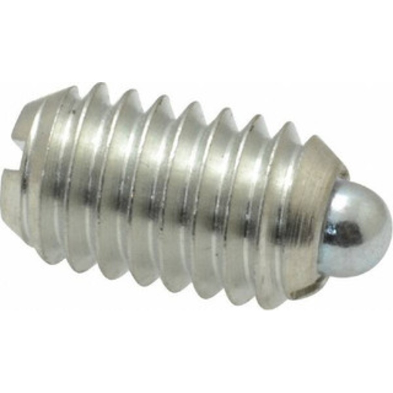 Vlier 3/8-16, 5/8 Thread Length, 0.11 Plunger Projection, Steel Threaded Spring Plunger 0.186 Max Plunger Diam, 0.625 Plunger Length, 1.5 Lb Init End Force, 5 Lb Final End Force M59 – 62120043