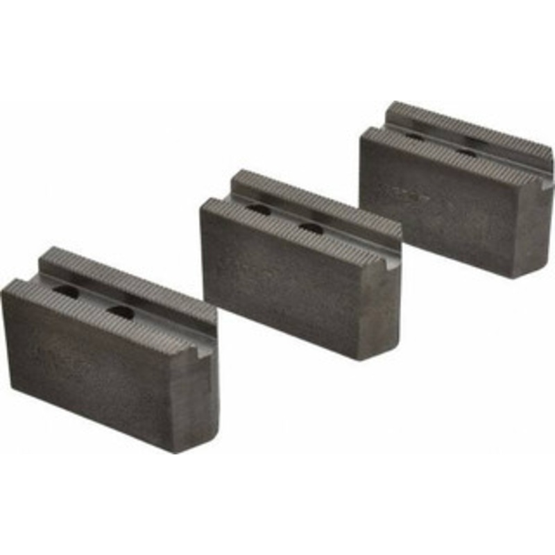 Abbott Workholding 5 & Up Chuck Capacity, 1.5mm x 60 Serrated Attachment, Square Soft Lathe Chuck Jaw 3 Jaws, Steel, 3/4 Btw Mount Hole Ctrs, 2-1/2 Long x 1 Wide x 1-1/2 High, 0.3937 Groove, 0.315 & 8mm Fastener HOW5S – 04230918