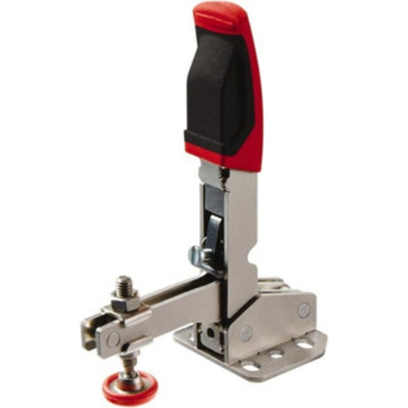 Bessey 450 Lb Holding Capacity, Vertical Handle, Manual Hold Down Toggle Clamp 55 Handle Movement, 45 Bar Opening, U-Bar, Flanged Base, Carbon Steel STC-VH20 – 50173301