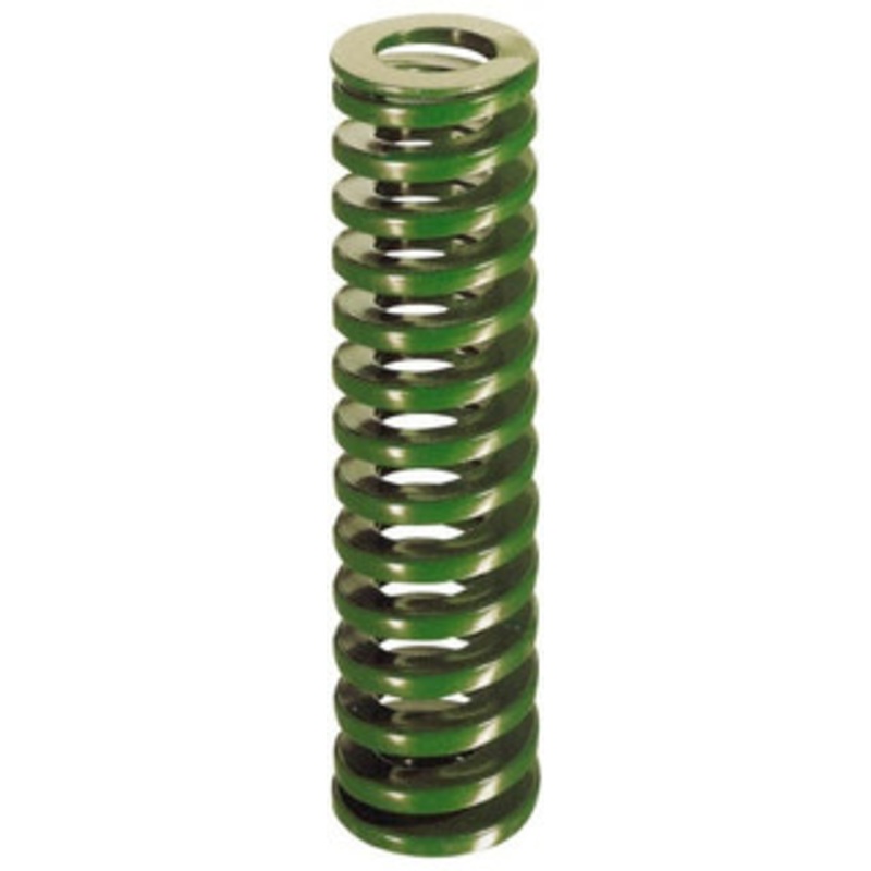 Danly 1-1/2 Hole Diam, 3/4 Rod Diam, 10 Free Length, Green Die Spring 10.3 Lb Max Deflection, 4 Max Deflection, Light Duty 9-2440-11 – 48645089