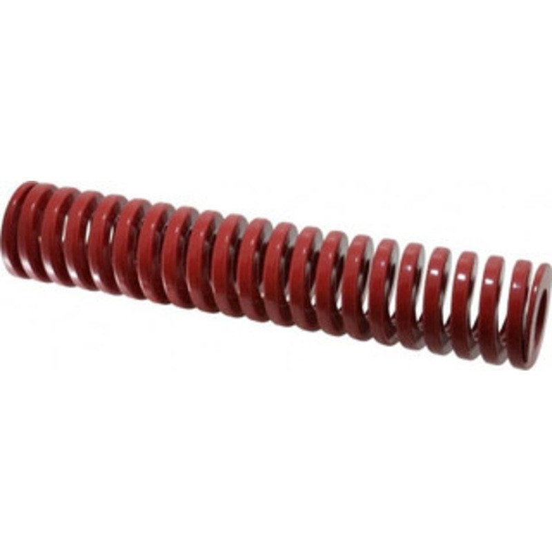 Danly 2 Hole Diam, 1 Rod Diam, 10 Free Length, Red Die Spring 51.3 Lb Max Deflection, 3 Max Deflection, Heavy Duty, Chromium Vanadium Steel 9-3240-26 – 76015528