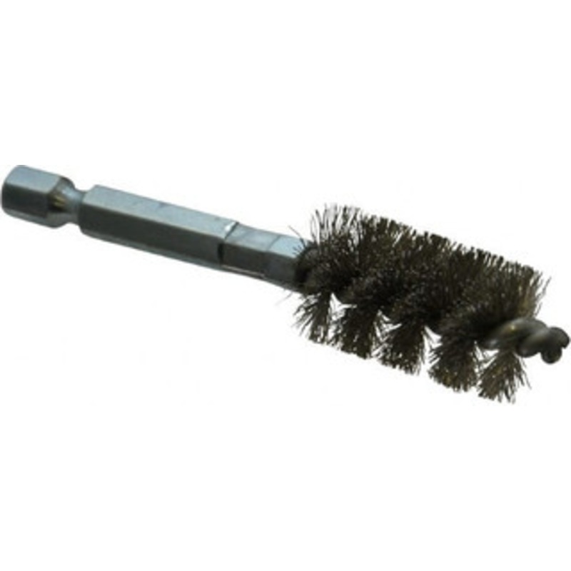 Schaefer Brush 1/2 Inch Inside Diameter, 11/16 Inch Actual Brush Diameter, Stainless Steel, Power Fitting and Cleaning Brush 1/4 Shank Diameter, 3-1/8 Inch Long, Hex Shaft Stem, 5/8 Inch Refrigeration Outside Diameter 09746-12 – 56489271