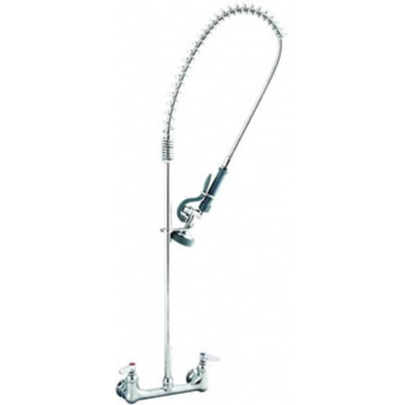 T&S Brass No Spout, 2 Way Design, Wall Mount, Wall Pre Rinse Faucet Assembly Lever Handle B-0133-CR – 32071953