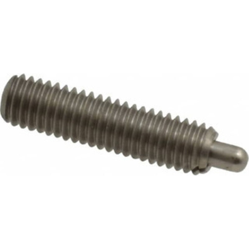 Vlier 10-32, 3/4 Thread Length, 1/8 Plunger Projection, Stainless Steel Threaded Spring Plunger 0.091 – 0.092 Max Plunger Diam, 3/4 Plunger Length, 2.9 Lb Init End Force, 11.1 Lb Final End Force SSS52 – 62117197