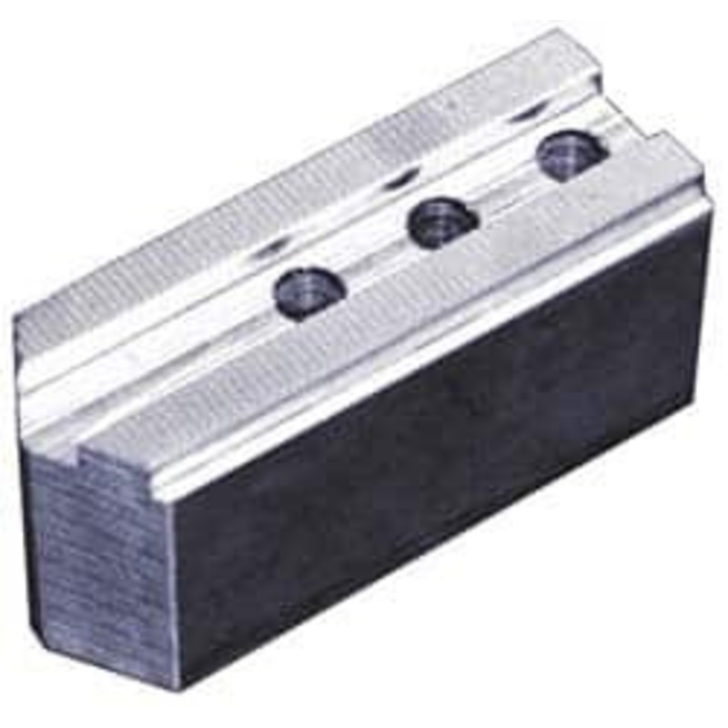 Abbott Workholding 10 & Up Chuck Capacity, 1/16 x 90 Serrated Attachment, Square Soft Lathe Chuck Jaw 3 Jaws, Steel, 7/8 Btw Mount Hole Ctrs, 4-1/2 Long x 1-1/2 Wide x 2 High, 0.551 Groove, 3/8 Fastener PH10S – 04229266