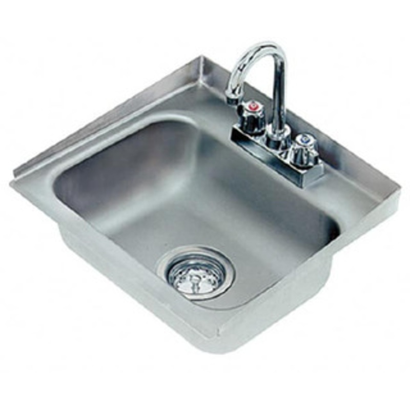 Advance Tabco 14 Long x 10 Wide Inside, 1 Compartment, Stainless Steel Stainless Steel Drop In Sink 20 Gauge, 16 Long x 14-1/2 Wide Outside, 5 Deep DI-1-30 – 08940801