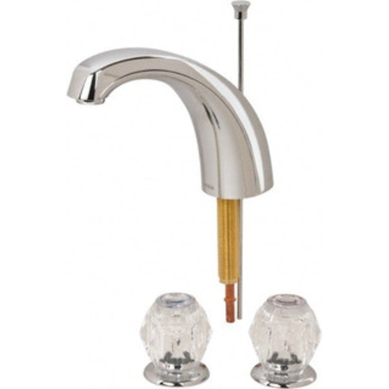Moen Knob Handle, Wide Spread Bathroom Faucet Two Handle, Pop Up Drain, Standard Spout 4962 – 03115581
