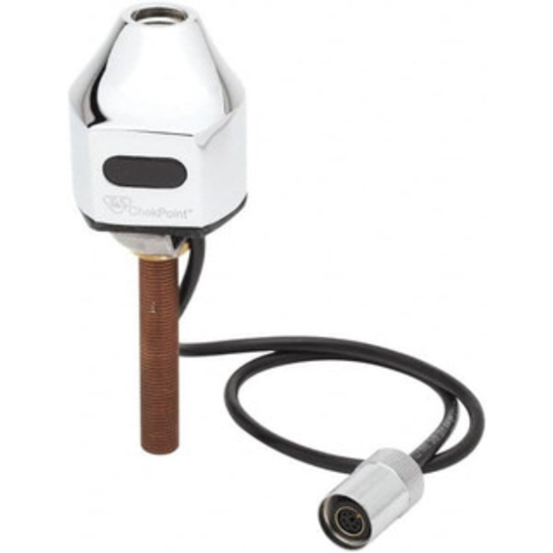 T&S Brass Deck Plate Mounted Electronic User Adjustable Temperature Control Mixer Faucet Powered by 120 Volt AC/DC, Single Hole Mounting Centers EC-3100-LN – 32068900