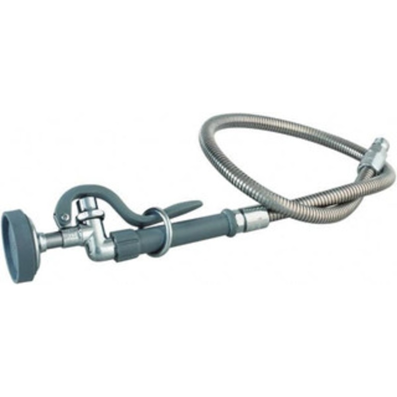 T&S Brass Faucet Replacement Pre-Rinse Spray with Flexible SS Hose Stainless Steel B-0100 – 32073496
