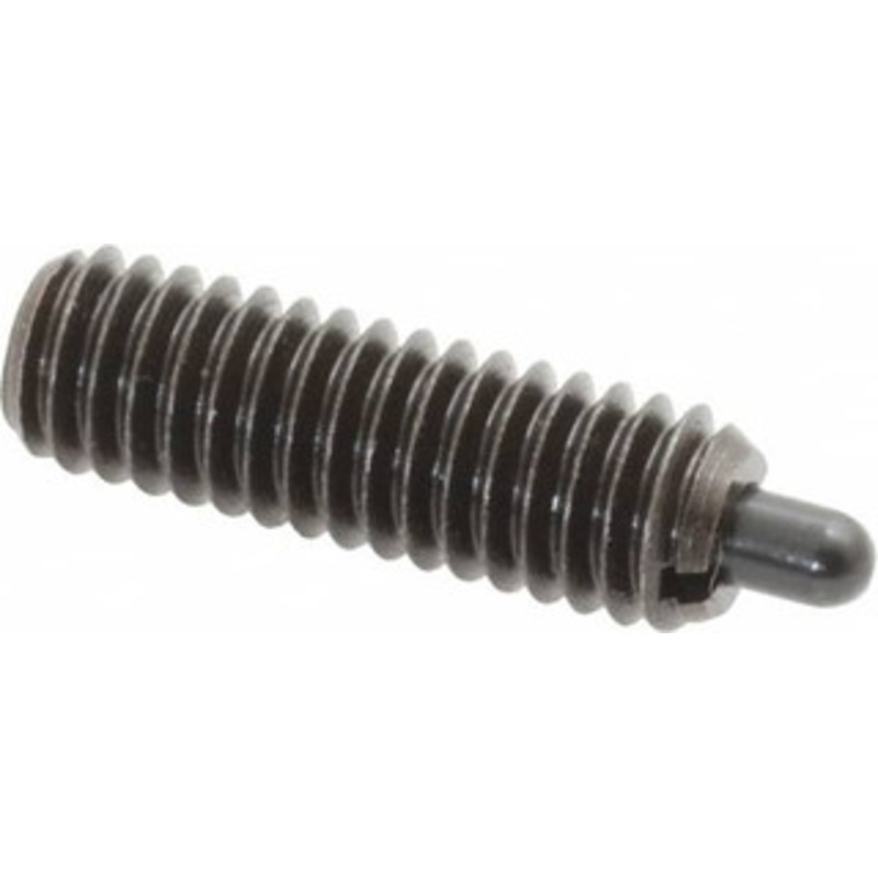 Vlier 5/16-18, 1 Thread Length, 3/16 Plunger Projection, Steel Threaded Spring Plunger 0.133 – 0.135 Max Plunger Diam, 1 Plunger Length, 3 Lb Init End Force, 15 Lb Final End Force S56 – 62116876
