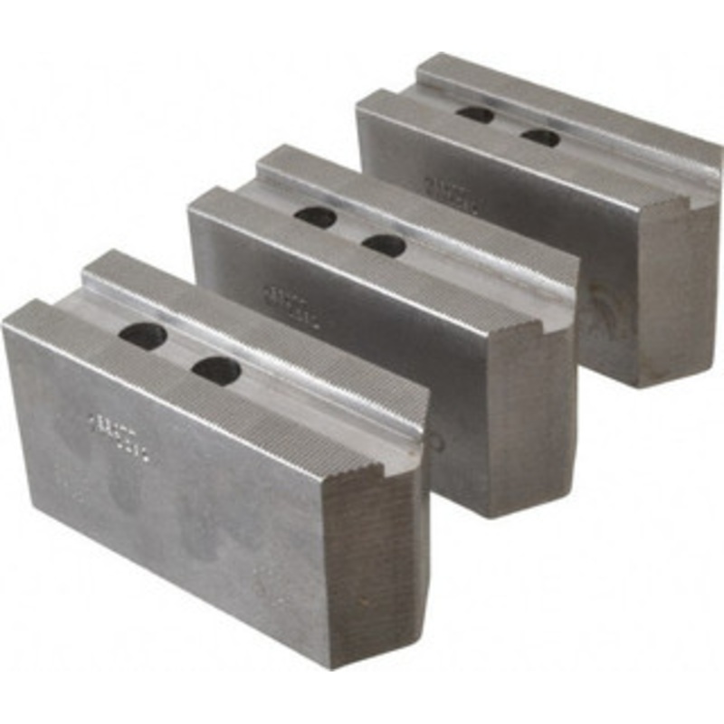 Abbott Workholding 12 & Up Chuck Capacity, 1.5mm x 60 Serrated Attachment, Square Soft Lathe Chuck Jaw 3 Jaws, Steel, 1.1811 Btw Mount Hole Ctrs, 5-1/2 Long x 2 Wide x 3 High, 0.7087 Groove, 0.5512 & 14mm Fastener KTT12S1 – 04231155