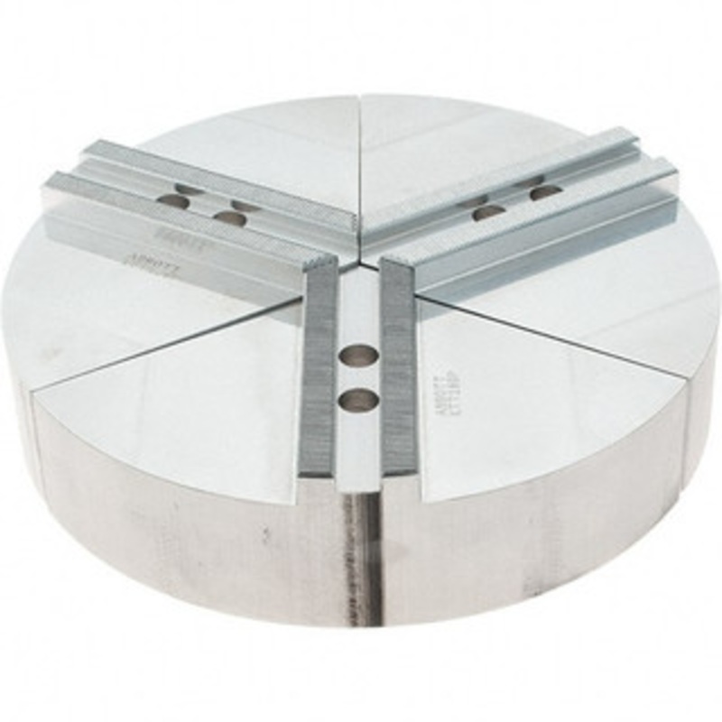 Abbott Workholding 8 Max Chuck Capacity, 1.5mm x 60 Serrated Interface, Round Soft Lathe Chuck Jaw 3 Jaw, Aluminum, 0.9843 Btw Mount Hole Ctrs, 10 Wide, 2 High, 12mm Fastener KTT10-8P – 50487263