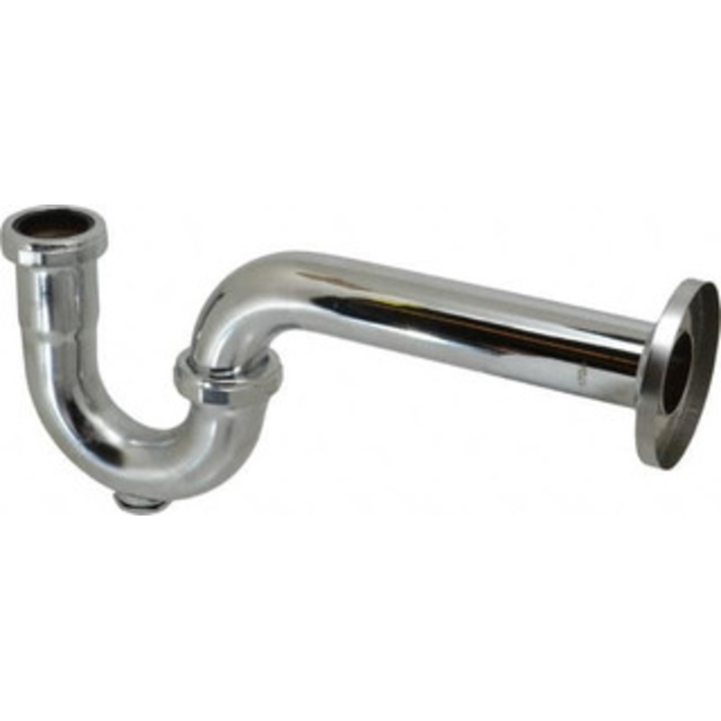 Federal Process 1-1/4 Outside Diameter, 17 Gauge, P Trap with Wall Pipe and Cleanout Plug Chrome Coated, Brass 101CO – 82722745