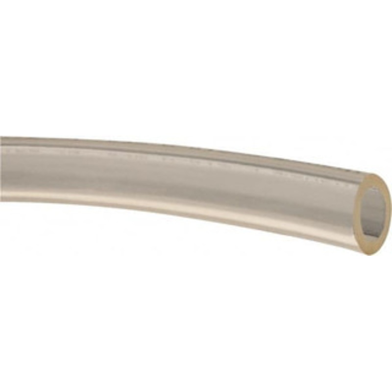 Made in USA 1/2 ID x 3/4 OD, 1/8 Wall Thickness, Cut to Length (100 ft. Standard Length) Polyurethane Tube Clear, 41 Max psi 509302 – 48525174