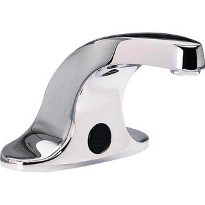 American Standard Electronic & Sensor Faucets, Type: Sensor, Style: Modern, Contemporary, Type of Power: DC, Spout Type: Low Arc, Mounting Centers: 4 (Inch), Finish/Coating: Polished Chrome 6055205.002 – 48166938