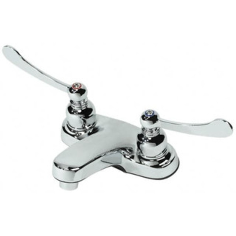 B&K Mueller Blade Handle, Deck Plate Bathroom Faucet Two Handle, No Drain, Standard Spout 222-311H – 65382913