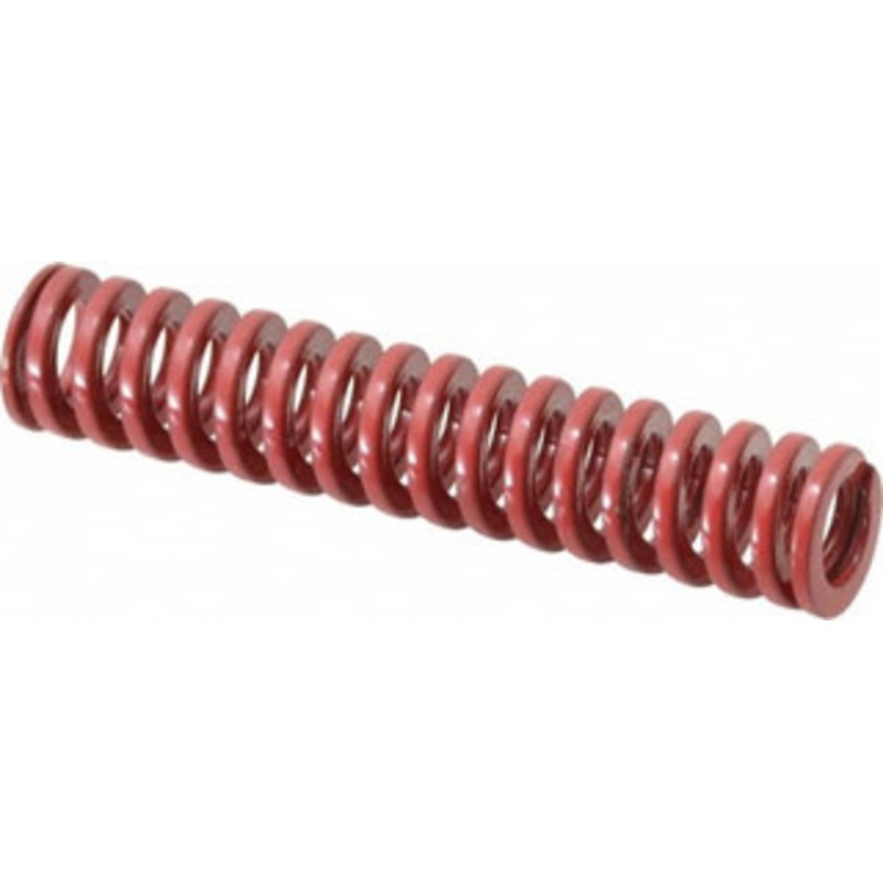 Danly 1/2 Hole Diam, 9/32 Rod Diam, 2-1/2 Free Length, Red Die Spring 8.7 Lb Max Deflection, 0.76 Max Deflection, Heavy Duty, Chromium Vanadium Steel 9-0810-26 – 76014265