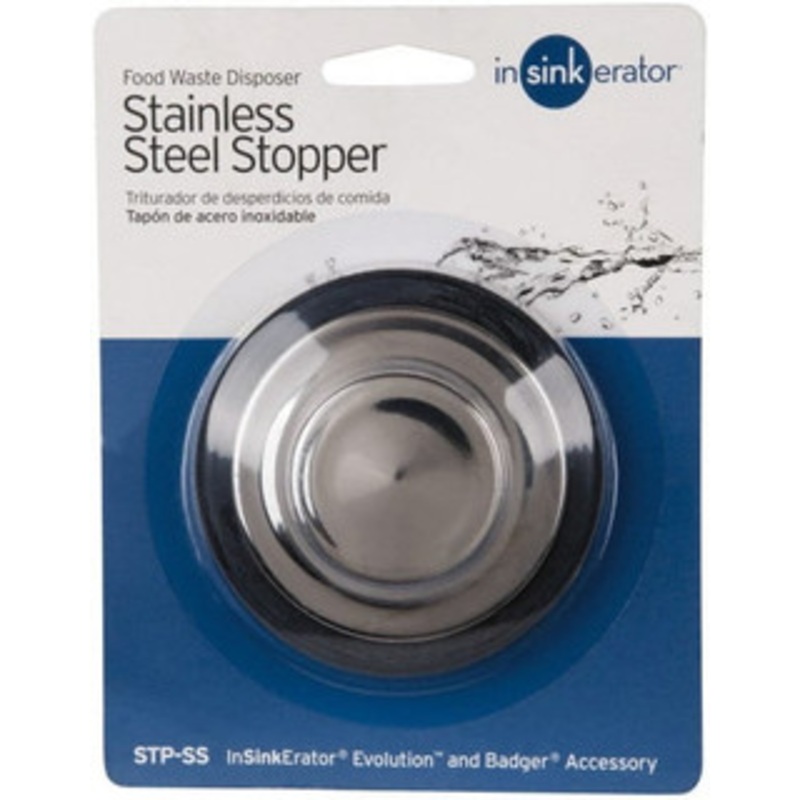 InSinkErator Garbage Disposal Accessories, Type: Stopper, For Use With: In-Sink-Erator. – Food Waste Disposers, Material: Stainless Steel STP-SS – 37036928