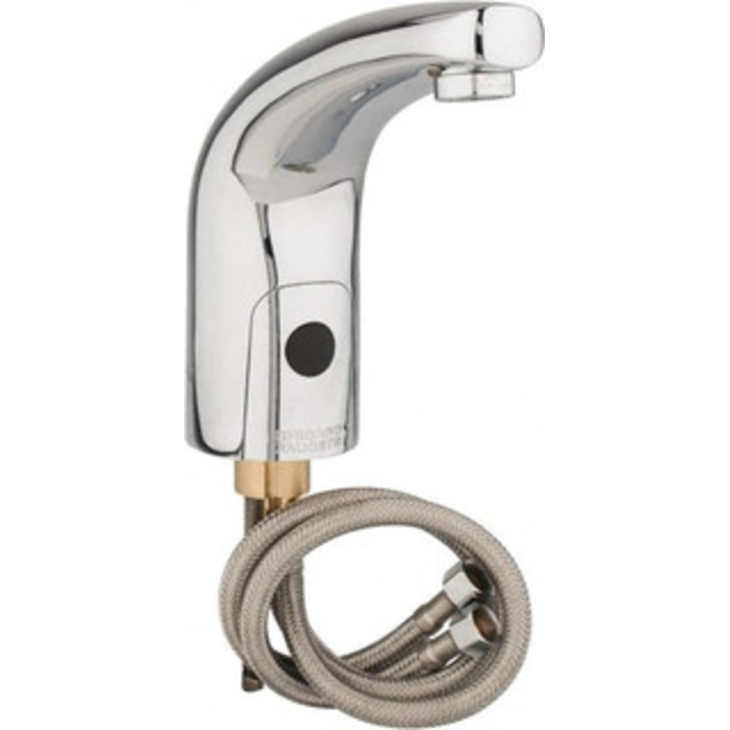 Chicago Faucets Polished Chrome Plated Electronic Internal Temperature Control Mixer Sensor Faucet Powered by 6 Volt Lithium CRP2 Battery (Included), Traditional Spout, 4 to 8 Mounting Centers 116.211.AB.1 – 40736910