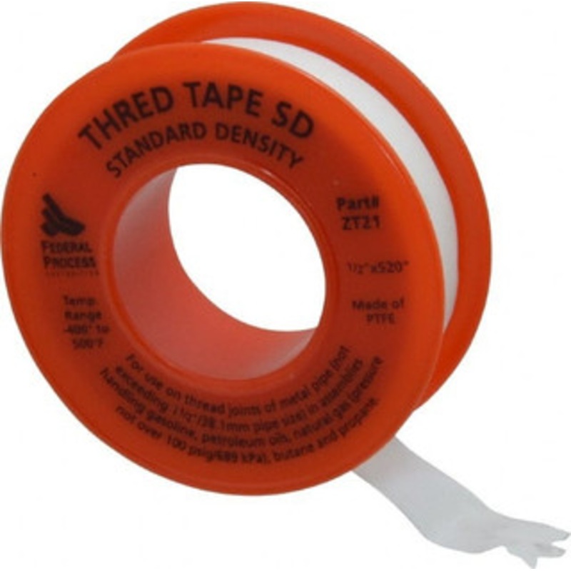 Federal Process 1/2 Wide x 520 Long General Purpose Pipe Repair Tape 3 mil Thick, -450 to 550F, White ZT21 – 36913192