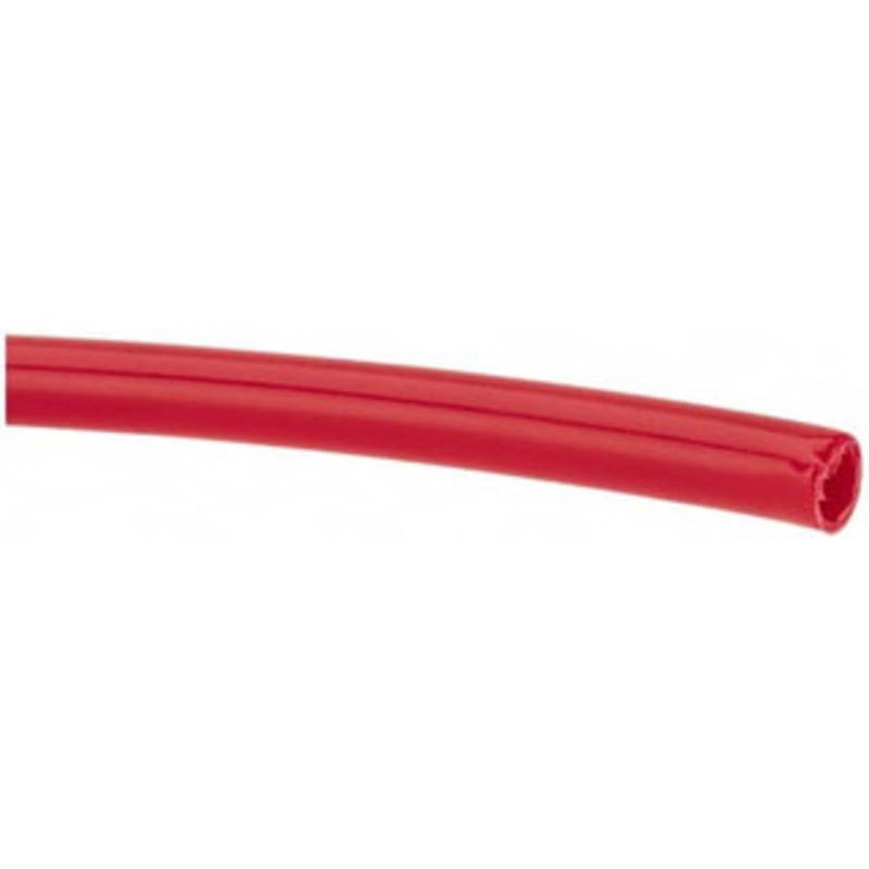 Made in USA 11/64 ID x 1/4 OD, 0.04 Wall Thickness, Cut to Length (100 ft. Standard Length) LLDPE Tube Red, 205 Max psi, 44 Shore D Hardness 11042 – 74205196