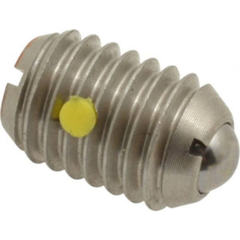 Vlier 1/2-13, 0.281 Ball Diam, 0.75 Body Length, 0.072 Max Ball Reach, Threaded Ball Plunger Stainless Steel Body, Stainless Steel Ball, 6 Lb Initial End Force, 30 Lb Final End Force, Locking Element SSBH60N – 62121710