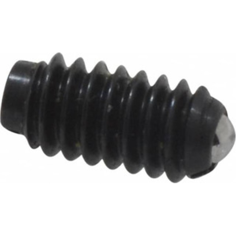 Vlier 5-40, 0.062 Ball Diam, 0.25 Body Length, 0.02 Max Ball Reach, Threaded Ball Plunger Steel Body, Steel Ball, 0.25 Lb Initial End Force, 0.75 Lb Final End Force, Locking Element B47P – 62120977