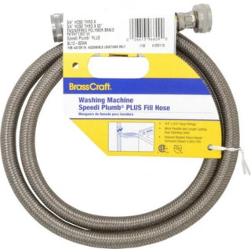 BrassCraft 3/4 Hose Bibb Inlet, 3/4 Hose Bibb Outlet, Brass Flexible Connector Braided Stainless Steel, Use with Washers BL12-60WA P – 36985612