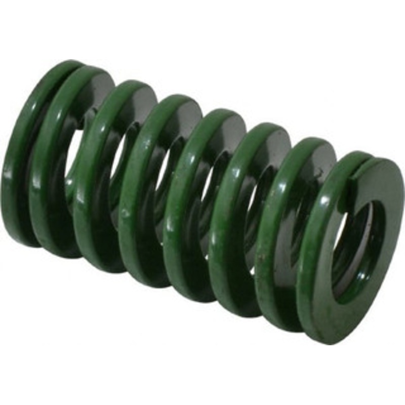 Danly 1 Hole Diam, 1/2 Rod Diam, 1-3/4 Free Length, Green Die Spring 30.6 Lb Max Deflection, 0.69 Max Deflection, Light Duty, Chromium Vanadium Steel 9-1607-11 – 76010842