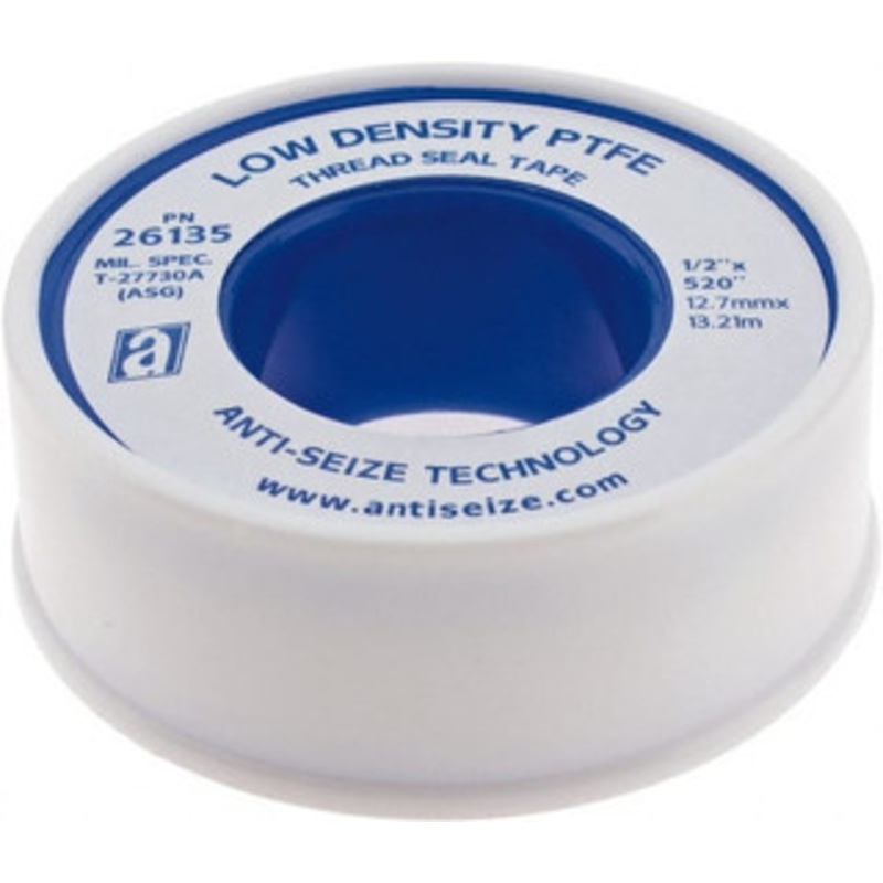 Value Collection 1/2 Wide x 520 Long Low Density Pipe Repair Tape -450 to 550F, White 26135 – 07916489