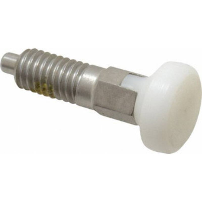 Vlier M6x1.0, 13mm Thread Length, 0.118 Max Plunger Diam, 0.11 Lb Init to 0.34 Lb Final End Force, Locking Knob Handle Plunger Delrin Knob, 0.63 Body Length, 1/2 Length Under Head/Shoulder, 0.118 Plunger Projection SMPRTL6P – 36803468