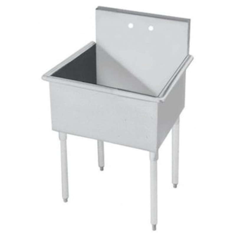 Eagle MHC 36 Long x 24 Wide Inside, 1 Compartment, Stainless Steel Stainless Steel Scullery Sink 16 Gauge, 39 Long x 27-1/2 Wide x 42 High Outside, 14 Deep 2436-1-16/4 – 08941049