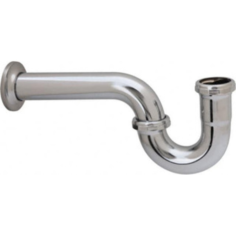 Federal Process 1-1/2 Outside Diameter, 20 Gauge, P Trap with Wall Pipe Chrome Coated, Brass 104 – 82722711