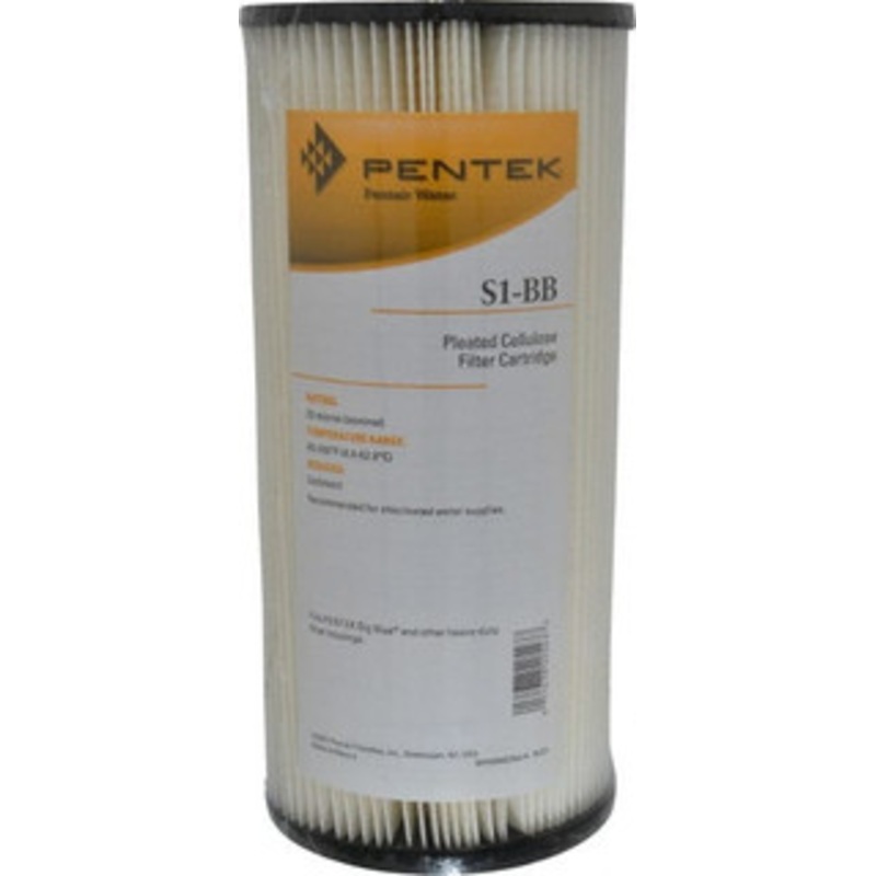 Pentair 4-1/2 OD, 20, Resin Cellulose Pleated Cartridge Filter 9-3/4 Long, Reduces Sediments 155405-43 – 37023173