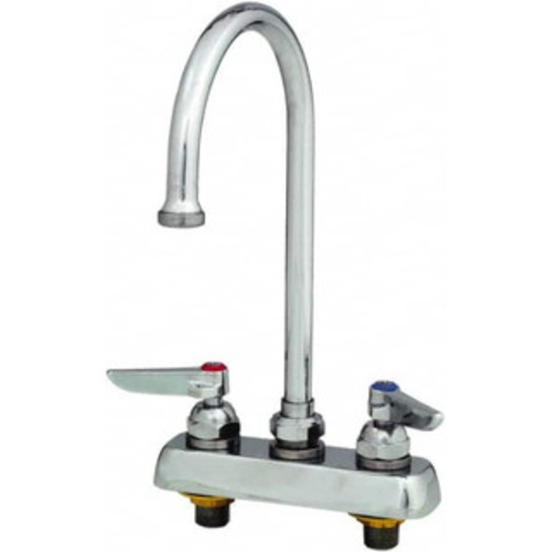 T&S Brass Standard, 2 Way Design, Deck Mount, Workboard Deck Mount Faucet 8-3/4 Inch Spout, Lever Handle B-1141 – 32071839