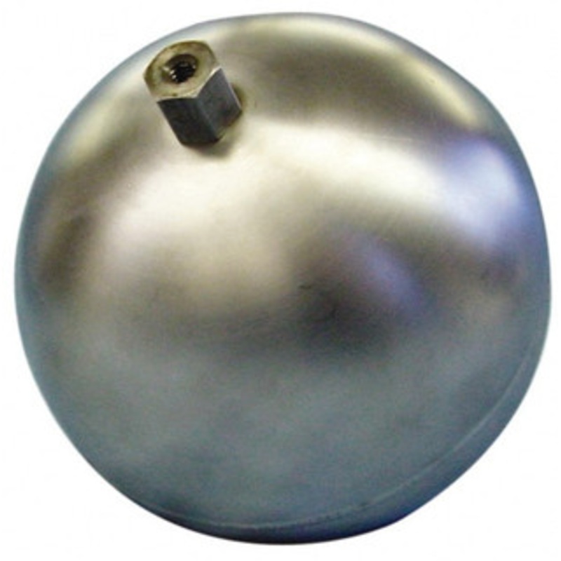 Made in USA 8 Diam, Spherical, Hex Spud Connection, Metal Float 1/2 Straight Thread, Stainless Steel, 850 Max psi, 14 Gauge RS48014A – 07438997